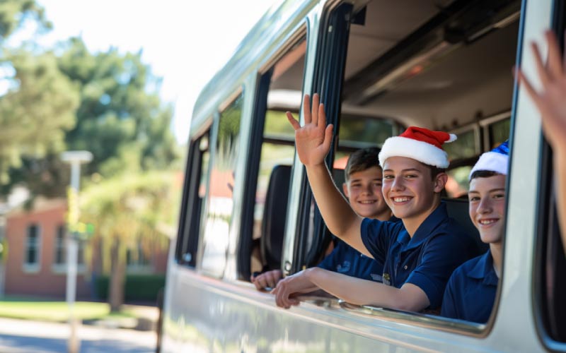 kids on a coach, school transport services, September 2024, Australia